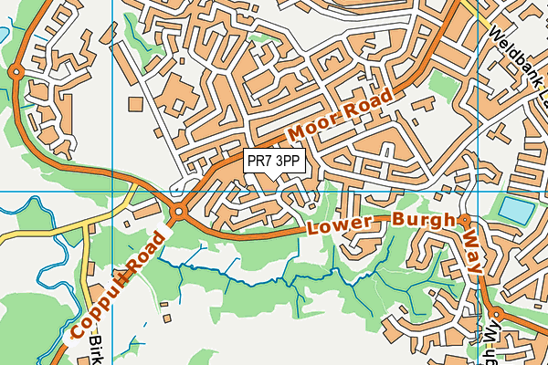 PR7 3PP map - OS VectorMap District (Ordnance Survey)