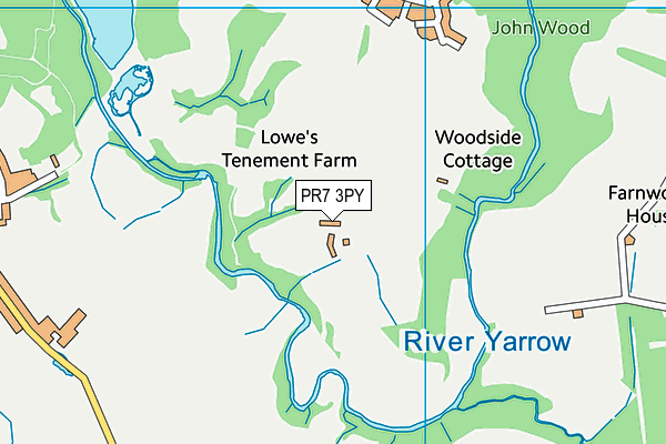 PR7 3PY map - OS VectorMap District (Ordnance Survey)