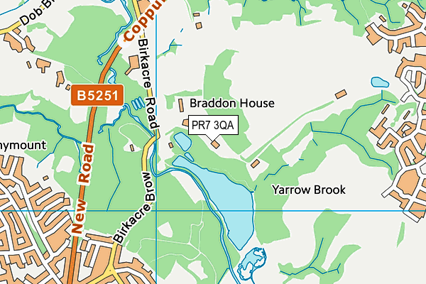 PR7 3QA map - OS VectorMap District (Ordnance Survey)