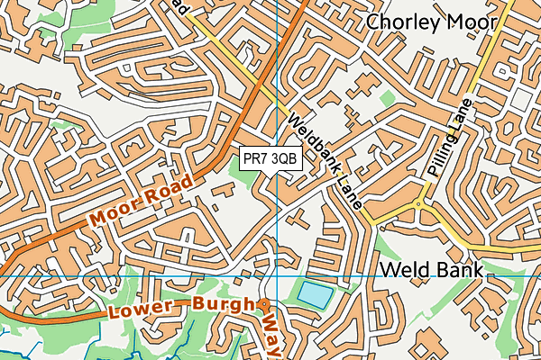 PR7 3QB map - OS VectorMap District (Ordnance Survey)