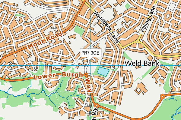 PR7 3QE map - OS VectorMap District (Ordnance Survey)