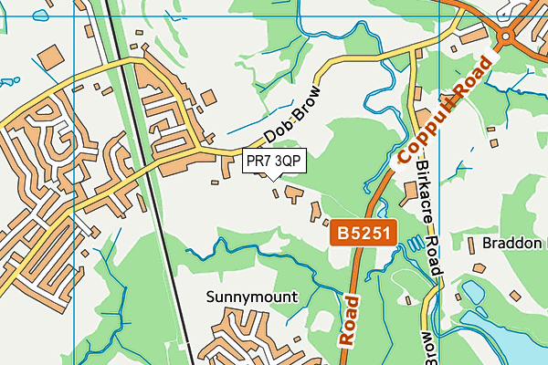 PR7 3QP map - OS VectorMap District (Ordnance Survey)