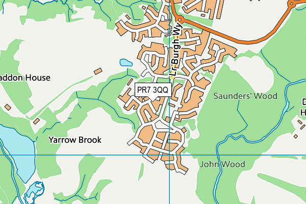 PR7 3QQ map - OS VectorMap District (Ordnance Survey)