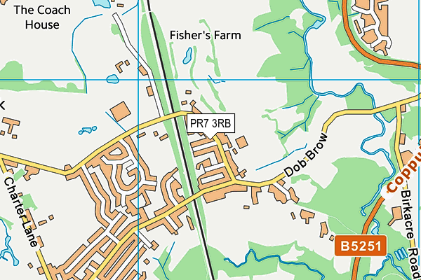 Yarrow Valley Golf Course map (PR7 3RB) - OS VectorMap District (Ordnance Survey)