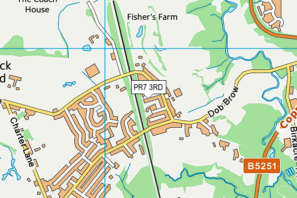 PR7 3RD map - OS VectorMap District (Ordnance Survey)