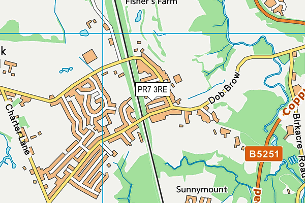 PR7 3RE map - OS VectorMap District (Ordnance Survey)