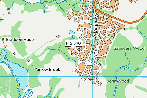 PR7 3RG map - OS VectorMap District (Ordnance Survey)
