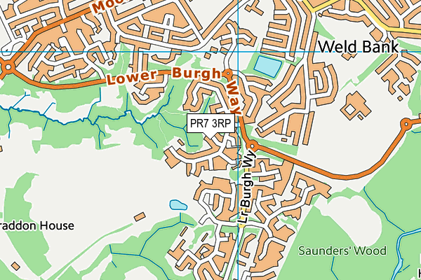 PR7 3RP map - OS VectorMap District (Ordnance Survey)