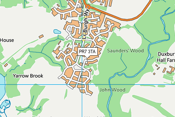 PR7 3TA map - OS VectorMap District (Ordnance Survey)