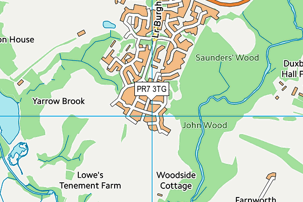 PR7 3TG map - OS VectorMap District (Ordnance Survey)