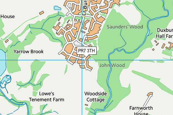 PR7 3TH map - OS VectorMap District (Ordnance Survey)