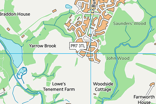 PR7 3TL map - OS VectorMap District (Ordnance Survey)