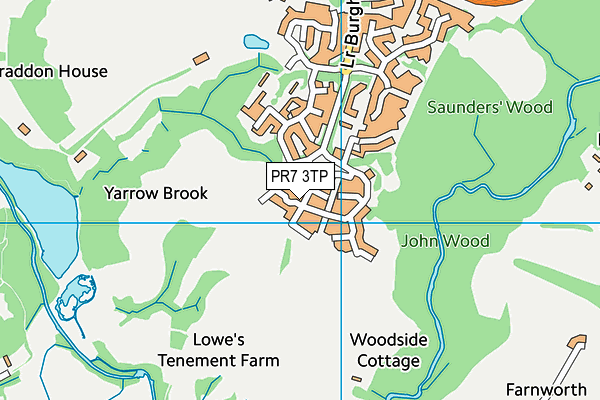 PR7 3TP map - OS VectorMap District (Ordnance Survey)