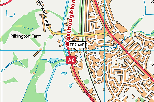 PR7 4AF map - OS VectorMap District (Ordnance Survey)