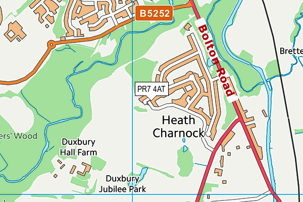 Duxbury Park Golf Course map (PR7 4AT) - OS VectorMap District (Ordnance Survey)