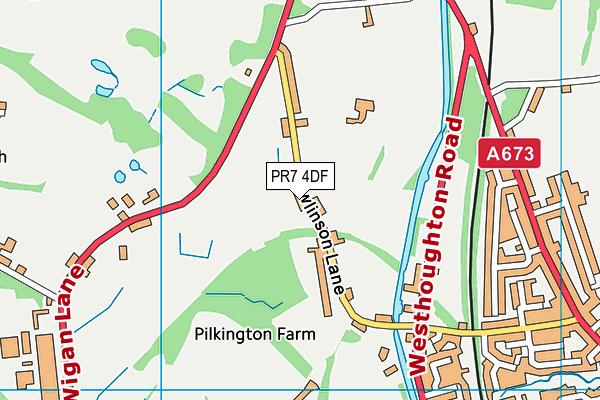 PR7 4DF map - OS VectorMap District (Ordnance Survey)