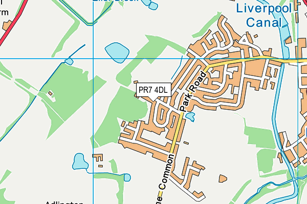 PR7 4DL map - OS VectorMap District (Ordnance Survey)