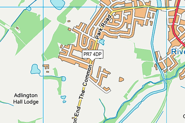 PR7 4DP map - OS VectorMap District (Ordnance Survey)