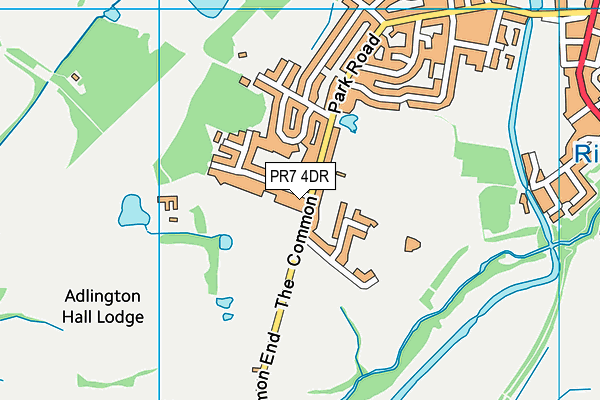 PR7 4DR map - OS VectorMap District (Ordnance Survey)