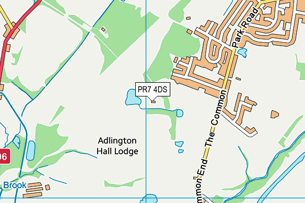 PR7 4DS map - OS VectorMap District (Ordnance Survey)