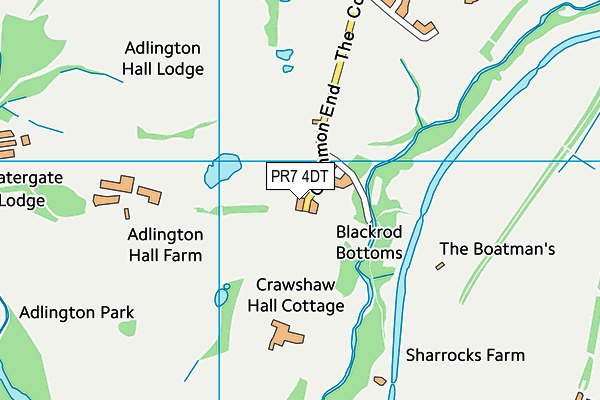 PR7 4DT map - OS VectorMap District (Ordnance Survey)