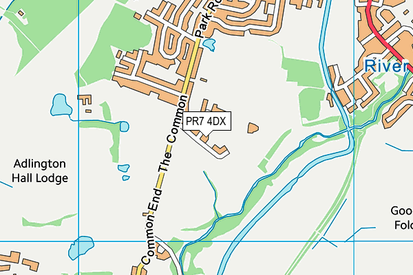 PR7 4DX map - OS VectorMap District (Ordnance Survey)