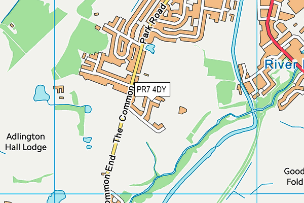 PR7 4DY map - OS VectorMap District (Ordnance Survey)