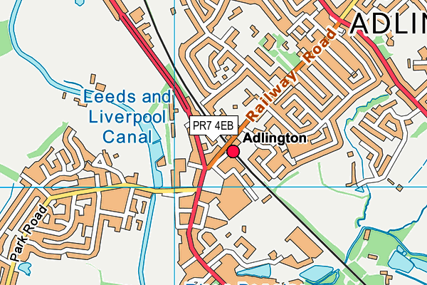 PR7 4EB map - OS VectorMap District (Ordnance Survey)