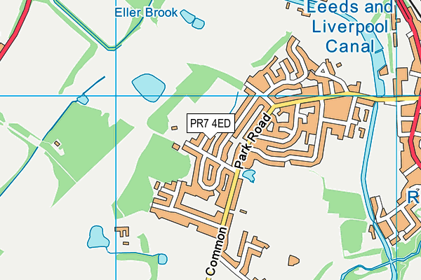 PR7 4ED map - OS VectorMap District (Ordnance Survey)