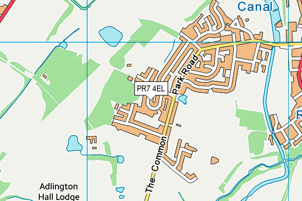 PR7 4EL map - OS VectorMap District (Ordnance Survey)