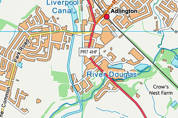 Map of ADLINGTON MOTOR SERVICES LTD at district scale