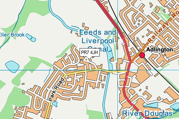 PR7 4JH map - OS VectorMap District (Ordnance Survey)