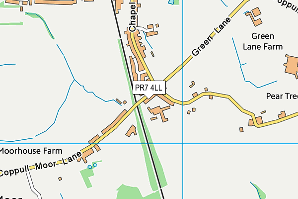 PR7 4LL map - OS VectorMap District (Ordnance Survey)