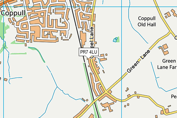 PR7 4LU map - OS VectorMap District (Ordnance Survey)