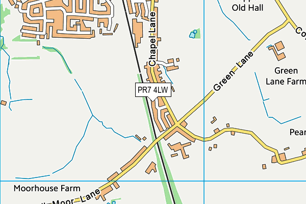 PR7 4LW map - OS VectorMap District (Ordnance Survey)