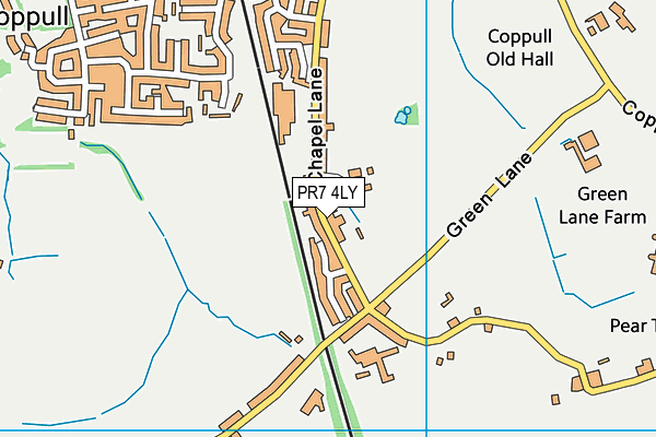 PR7 4LY map - OS VectorMap District (Ordnance Survey)