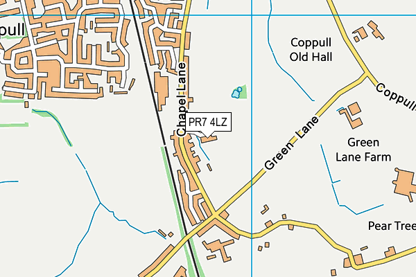 PR7 4LZ map - OS VectorMap District (Ordnance Survey)