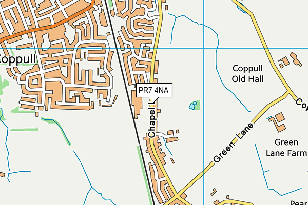 PR7 4NA map - OS VectorMap District (Ordnance Survey)