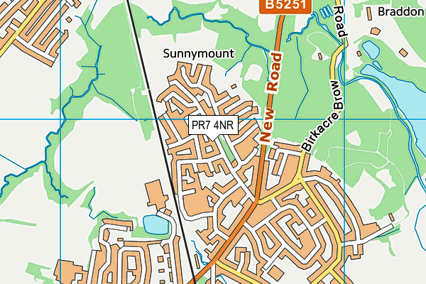 PR7 4NR map - OS VectorMap District (Ordnance Survey)