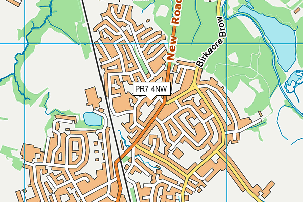 PR7 4NW map - OS VectorMap District (Ordnance Survey)