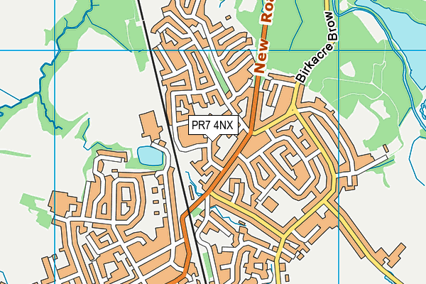 PR7 4NX map - OS VectorMap District (Ordnance Survey)