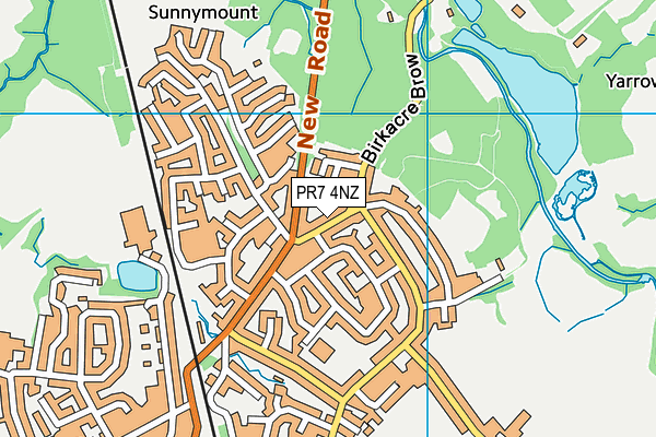 PR7 4NZ map - OS VectorMap District (Ordnance Survey)