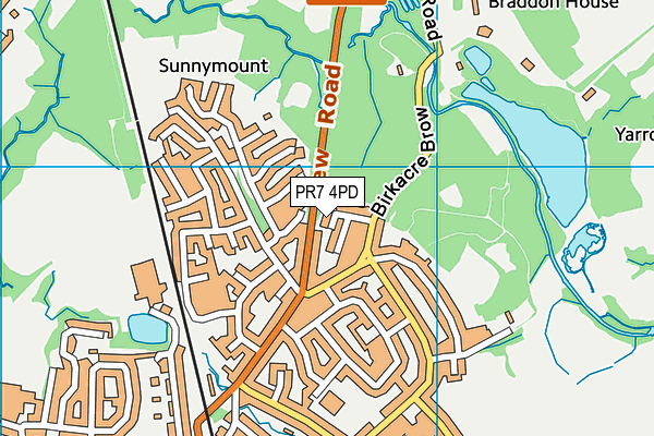 PR7 4PD map - OS VectorMap District (Ordnance Survey)