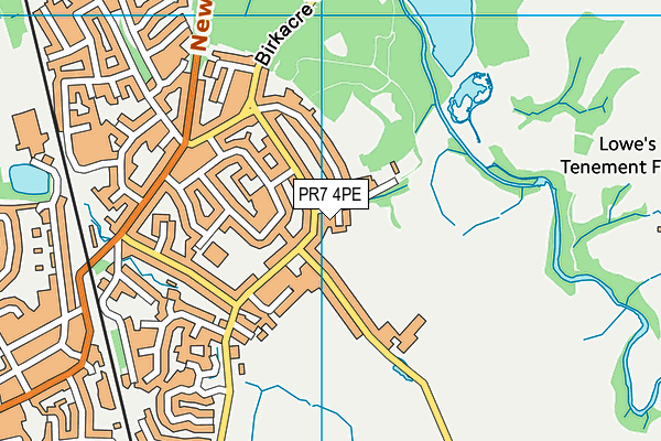 PR7 4PE map - OS VectorMap District (Ordnance Survey)