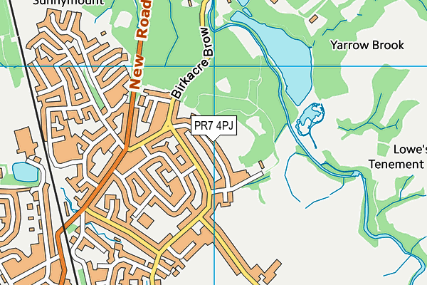 PR7 4PJ map - OS VectorMap District (Ordnance Survey)