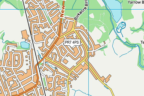 PR7 4PS map - OS VectorMap District (Ordnance Survey)