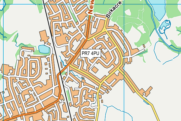 Coppull Parish Church of England Primary School map (PR7 4PU) - OS VectorMap District (Ordnance Survey)