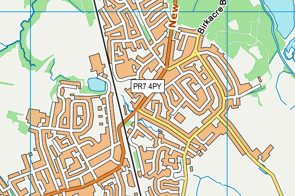 PR7 4PY map - OS VectorMap District (Ordnance Survey)