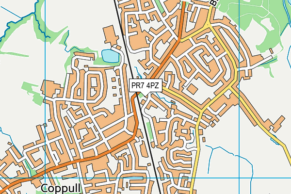 PR7 4PZ map - OS VectorMap District (Ordnance Survey)