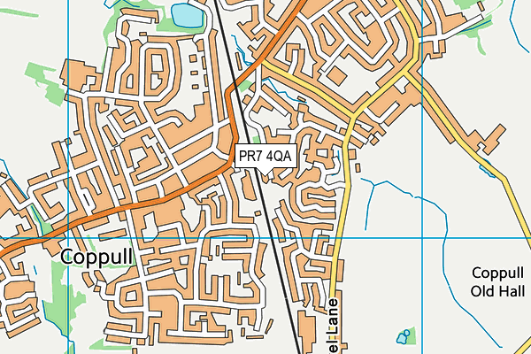 PR7 4QA map - OS VectorMap District (Ordnance Survey)